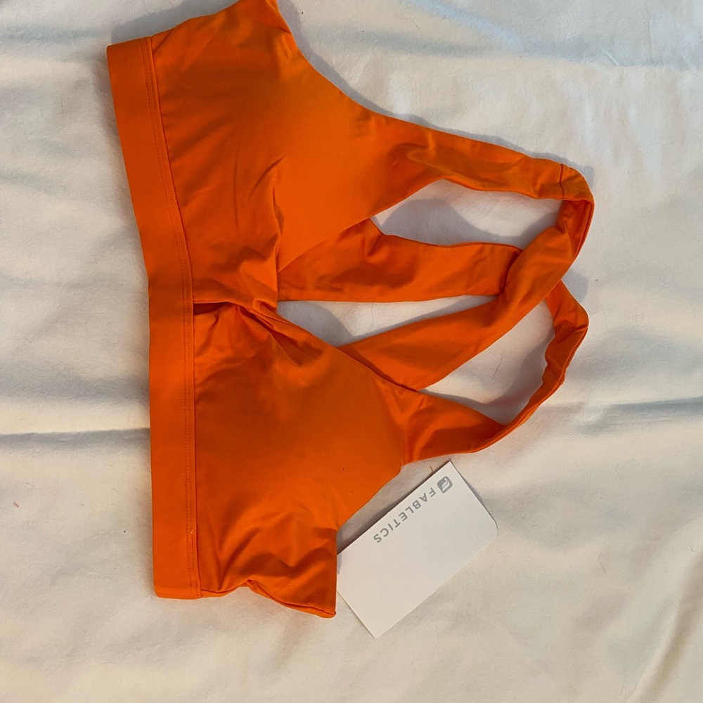 Fabletics Orange Sports Bra & Joy Lap top & pants